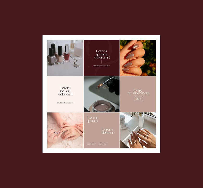 Maquette du site internet et branding OG Nails